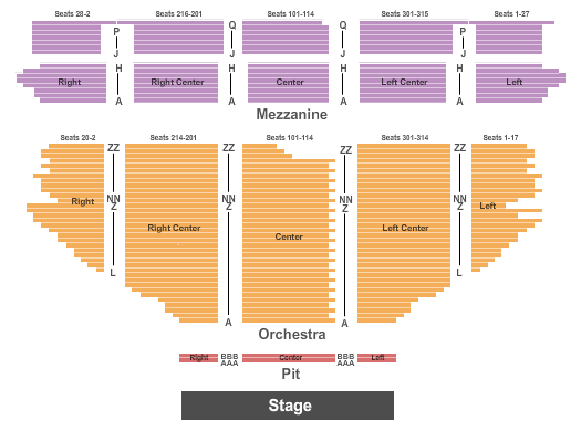 Hollywood Pantages Theatre Pantages Theatre Seating Chart